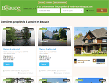Tablet Screenshot of immobilier.enbeauce.com